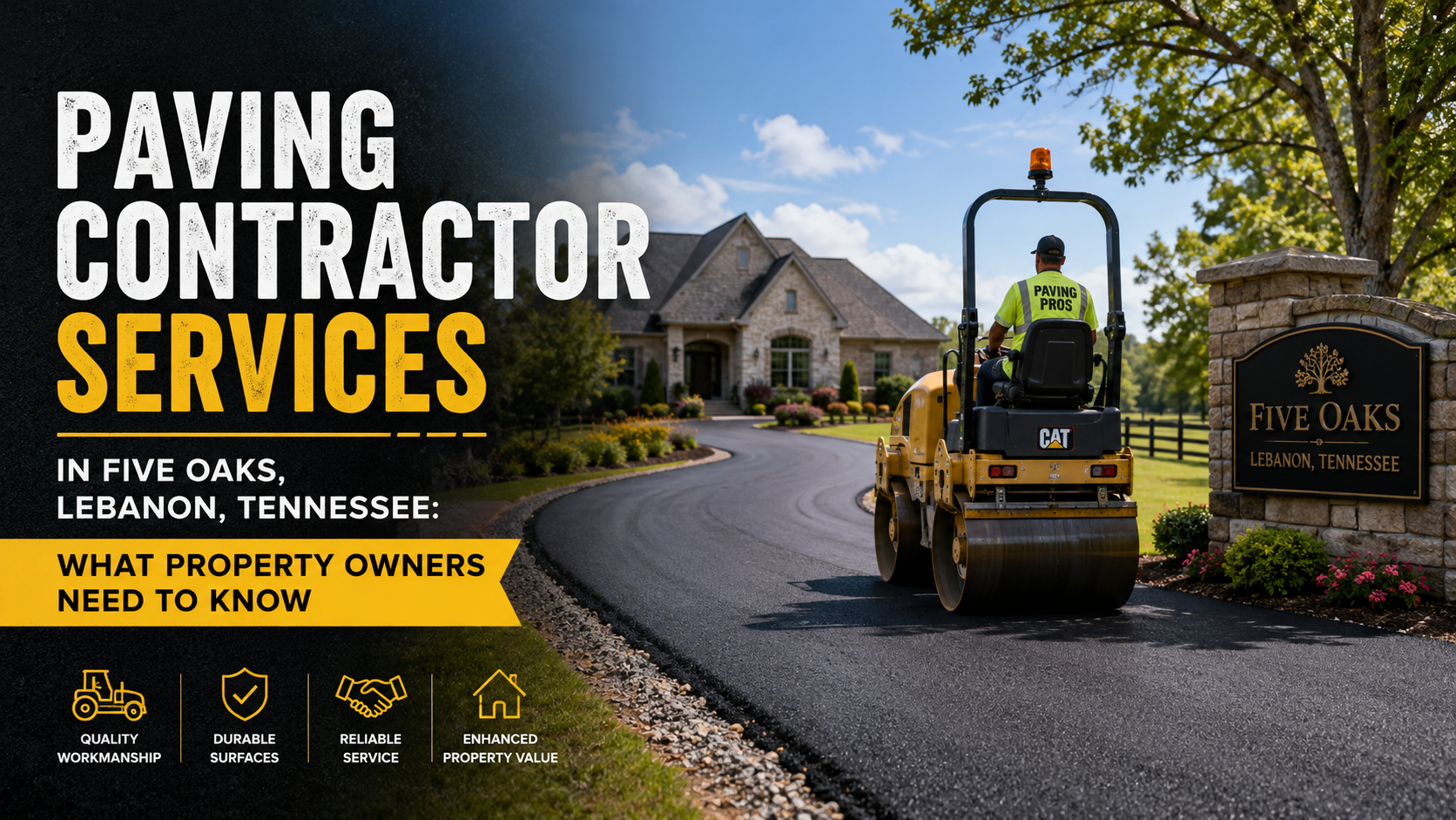 Paving Contractor Services in Five Oaks, Lebanon, Tennessee: What Property Owners Need to Know